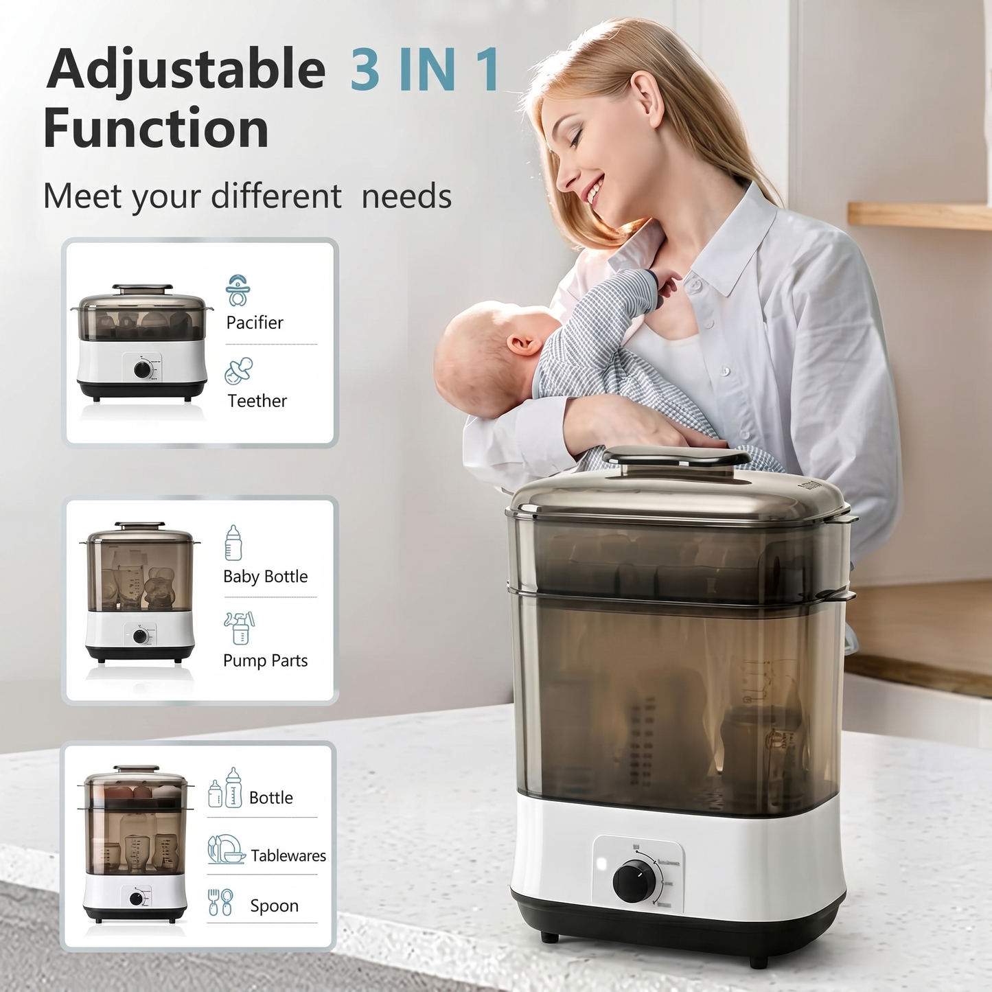 PureSteam 5-in-1 Bottle Sterilizer & Dryer