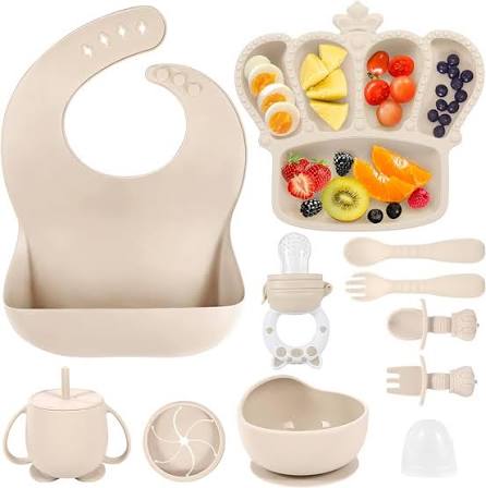 Silicone Bib & Plate Set